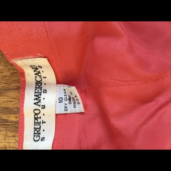 🌺 GRUPPO AMERICANO SEXY Linen HALTER CORAL FESTIVAL Sz M/L Rare Designer - Picture 4 of 16